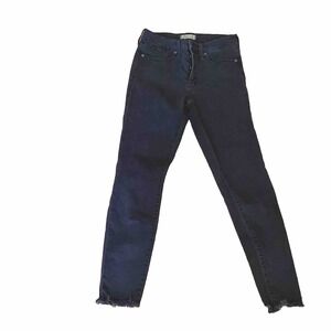 MADEWELL Womens Jeans Gray 9” Mid Rise Skinny Raw Hem Button Fly Size 28
